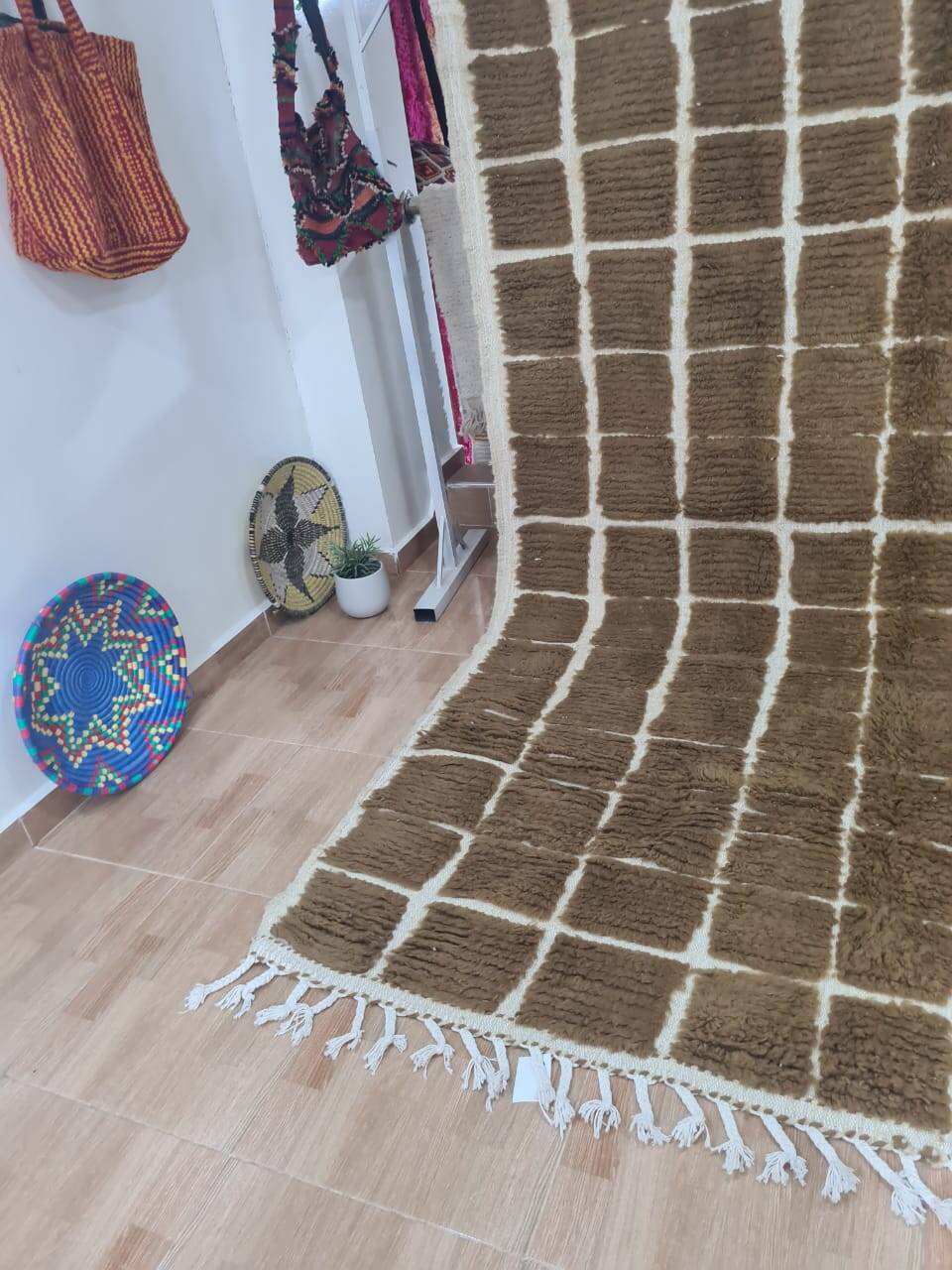 Handmade wool Berber rug 300X200 cm