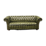 Canapé cuir chesterfield vert