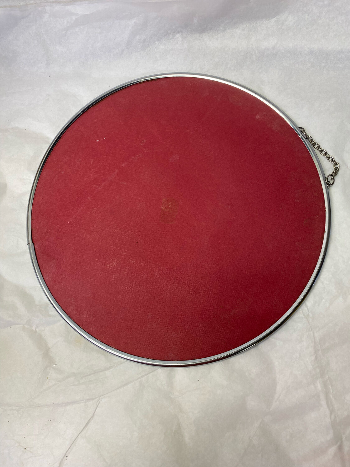 Round vintage barber mirror