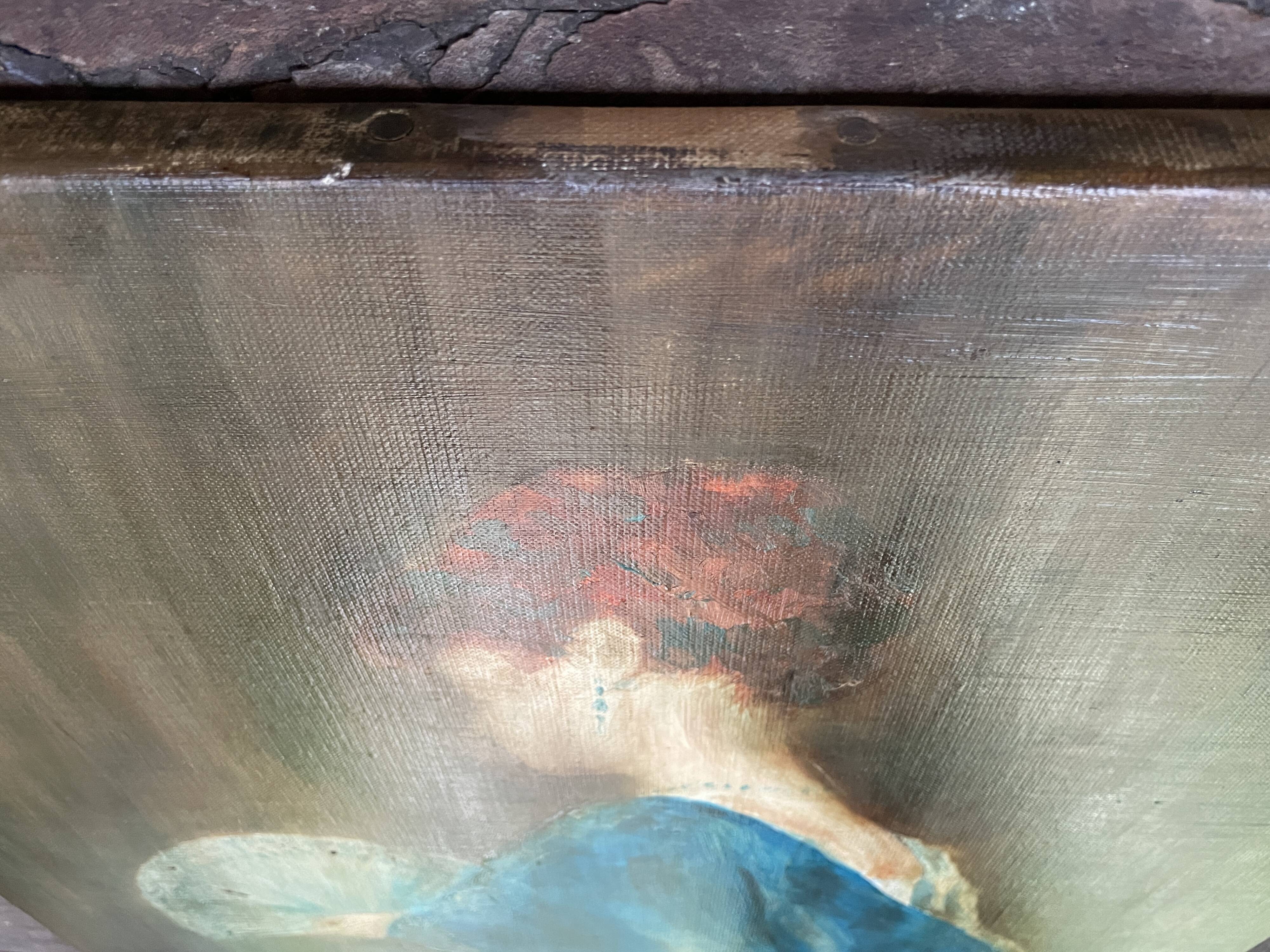 Oil on canvas portrait of a woman