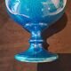 Large Footed Bowl in Cracked Turquoise Earthenware