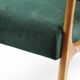Fauteuil vintage en velours vert, années 1970