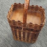Vintage rattan bottle holder / servant