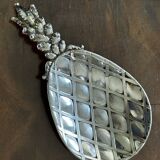 Silver-plated metal pineapple trinket tray, 1970