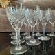 Set of 10 antique crystal glasses