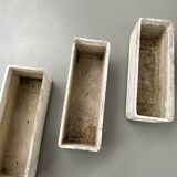 Set of 8 fiber cement planters