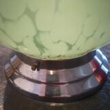 Applique globe boule abat jour opaline vert Clichy moucheté ø 20 cm art déco 1930/1940 TBE