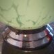 Applique globe boule abat jour opaline vert Clichy moucheté ø 20 cm art déco 1930/1940 TBE