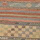 Tapis Kilim en laine tissé main, tons terreux doux, 6 x 11 cm, 169 x 321 cm