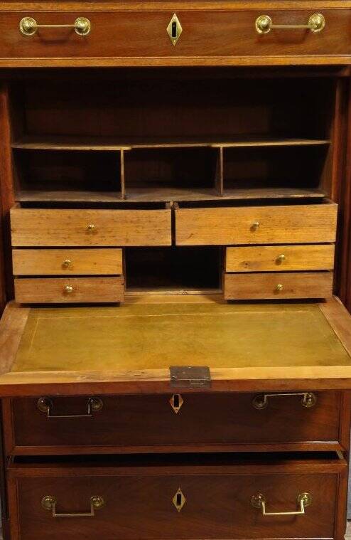 Mahogany drop-leaf secretary – Louis XVI period