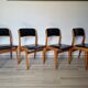 Ensemble de 4 chaises scandinaves vintage