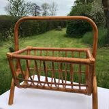 Rattan magazine holder