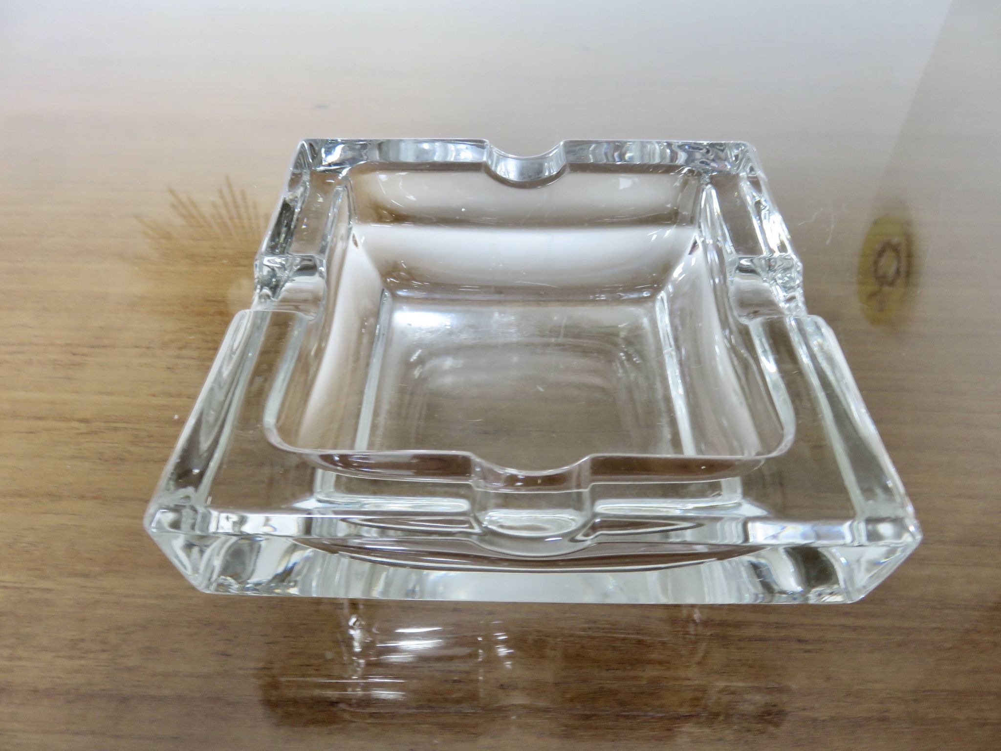 Grand cendrier de table en cristal, France, années 70