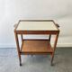 Mid Century Vintage Teak Drinks Trolley Bar Cart Removable Trays 1960s