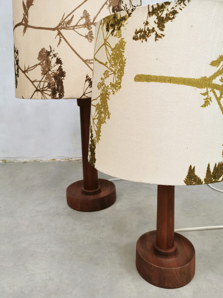 Vintage Danish design table lamp teak ‘Nature’