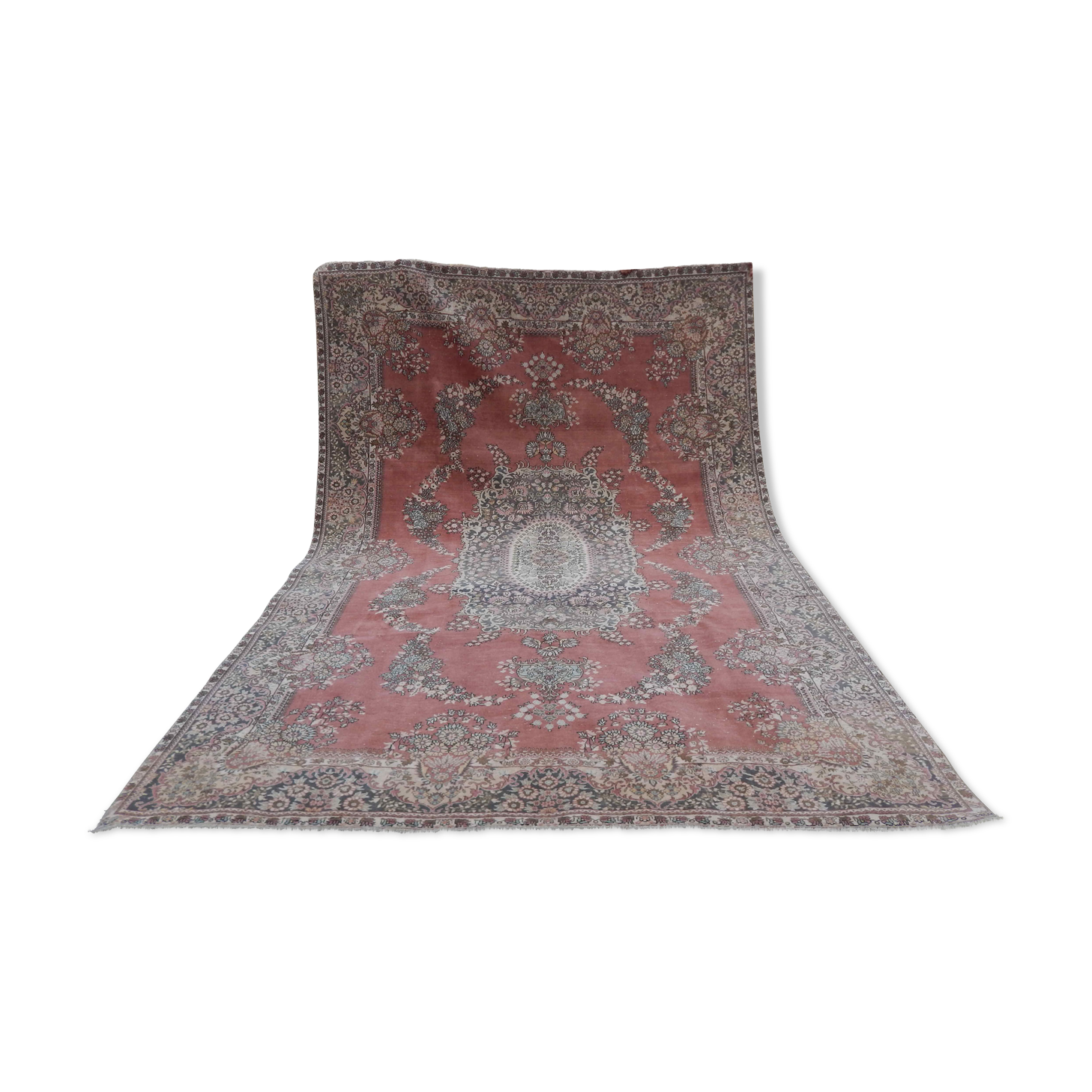 Distresssed oversize Turkish Oushak rug 245x345 cm