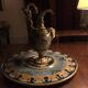 Ewer on base in Nevers earthenware Aintoine Montagnon max diameter 40 cm height 28cm