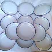 Service 12 hollow plates porcelain Vintage 80s/90s