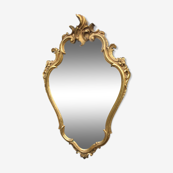 Baroque style mirror gilded frame 42x69cm