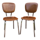Pair of imitation leather chairs