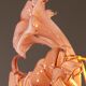Pink lily spectacular Murano wall lamps by Franco Luce 1970