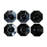Lot de 6 coquetiers noirs