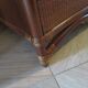 Vintage dressing table/chest - woven rattan - 5 drawers - mirror - 1960s/70s