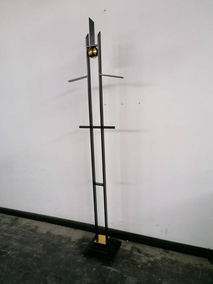 Mid-Century Metal and Brass Sculptures or Valets, Italy, Set of 2