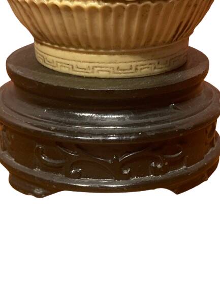 Asian style electrified lamp base