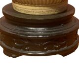 Asian style electrified lamp base