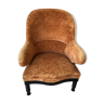 Armchair in rust velvet