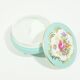 Jewelry box in blue porrcelaine decoration flowers