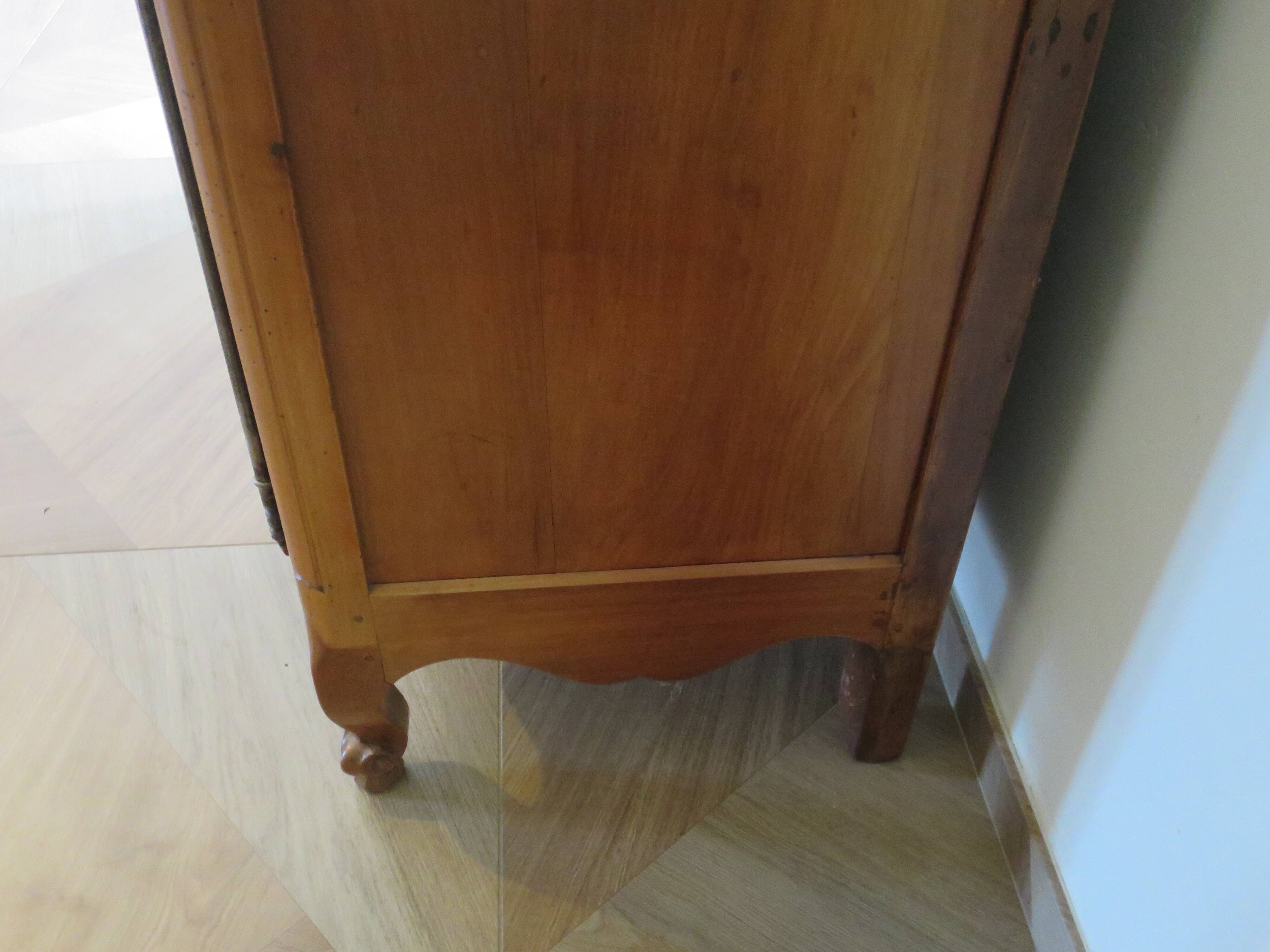 Rustic buffet Louis XV-Regency-jointed-massive wood-snail feet