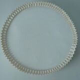 Modern mid-century ceiling/wall lamp from the 1950s in linen, made in Sweden.