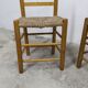 Pair of rustic chairs in solid ash