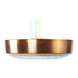 Copper And Bohemian Glass Ceiligh Lights, Czechoslovakia, 1970s