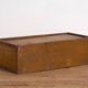 Antique Asian ochre-colored box with lotus flowers (c.1900) #1