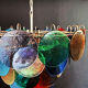 Chandelier 10 fires in murano glass, Italy, 80s