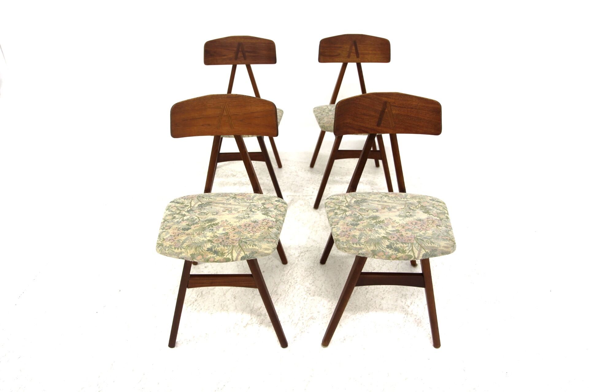 Set of 4 Scandinavian chairs "Nizza" Bengt Ruda, Sweden, 1960
