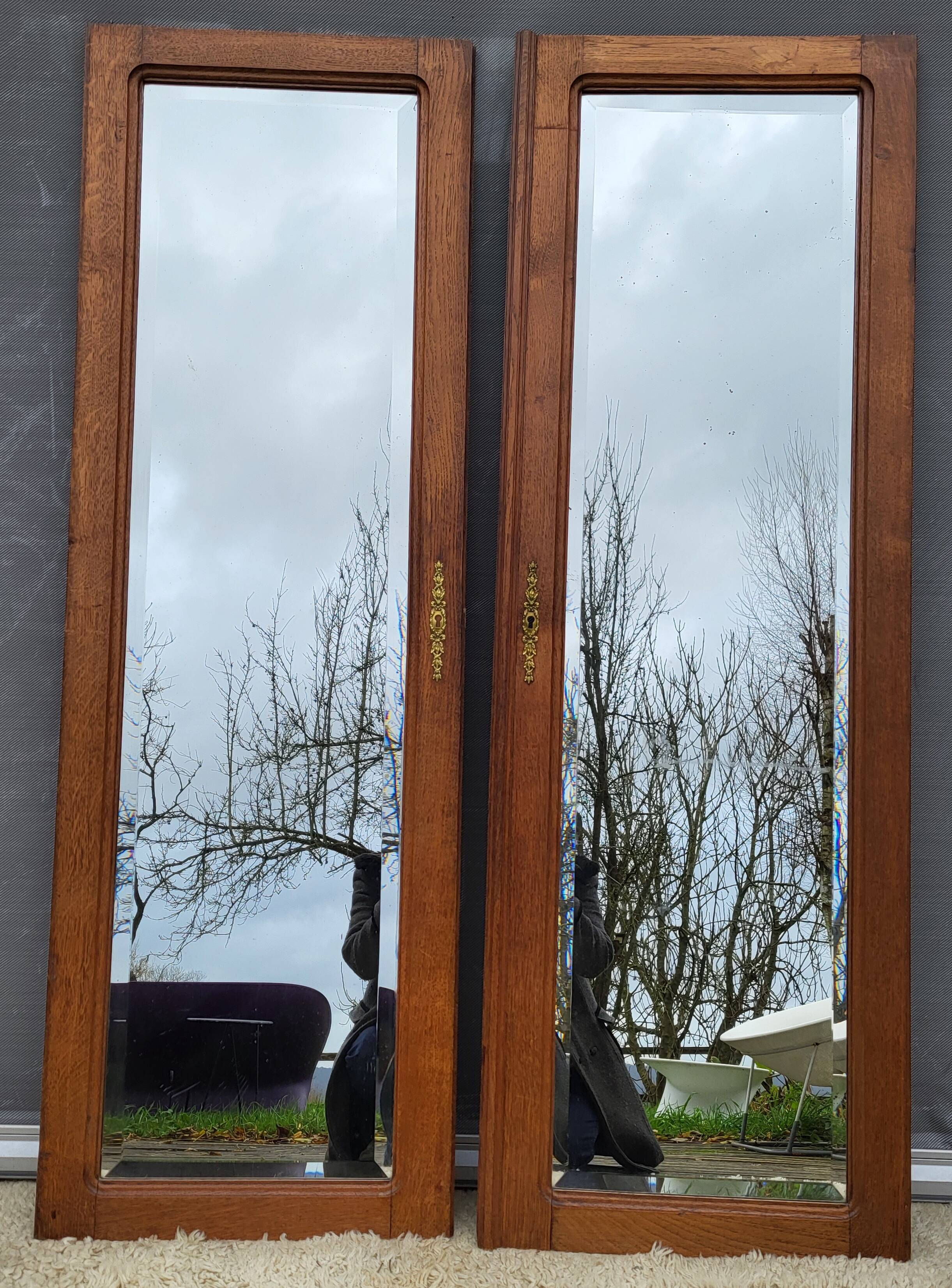 Paire miroirs de porte Art Déco