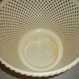 Lot of red and beige Emsa vases, flower spikes, pot cover and a bowl