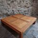 Vintage oak coffee table – Square coffee table, 1970s–1980s