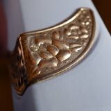 Soliflore bleu pâle en verre et plaque argent