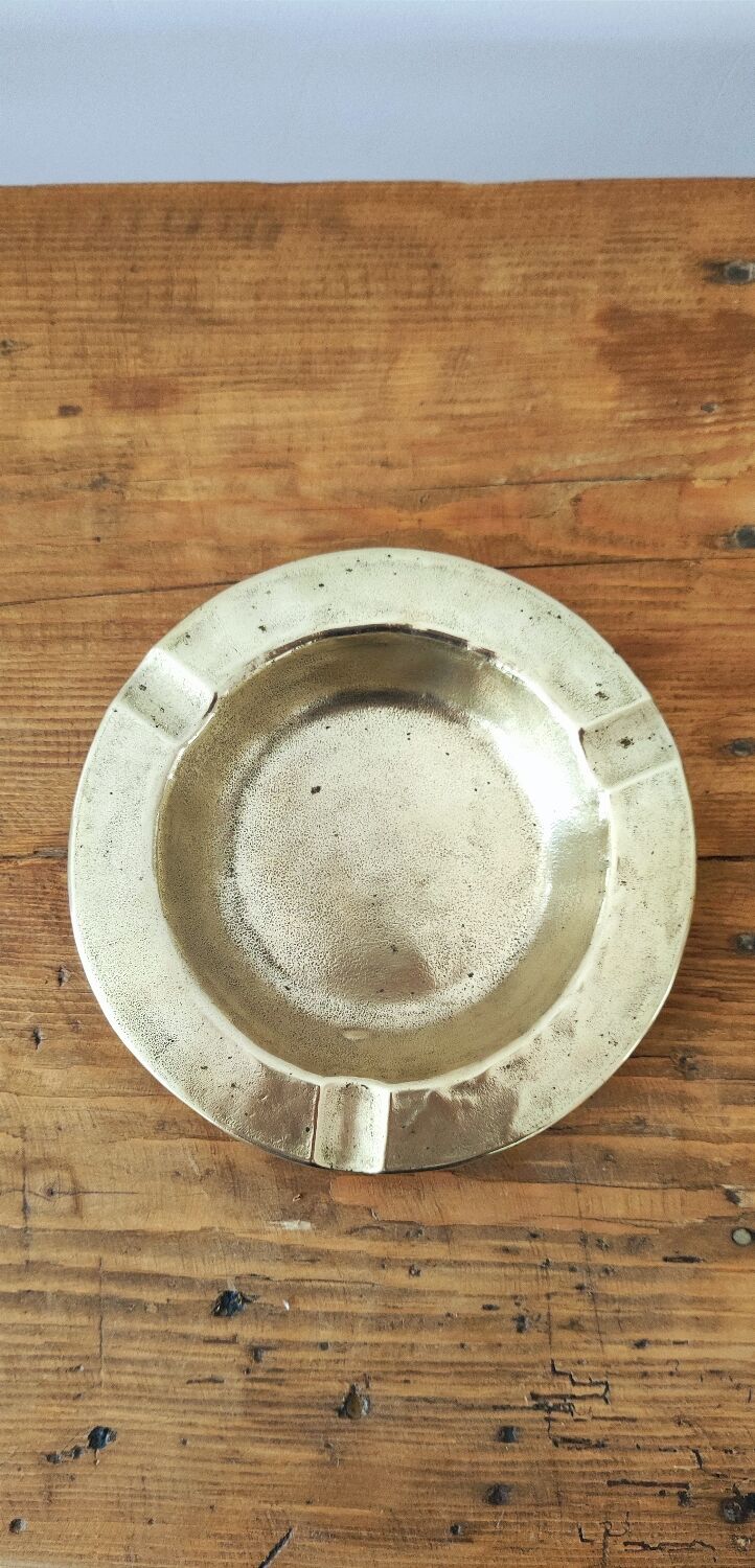 Ashtray in solid brass signed Collini