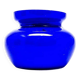 Vase postmoderne, verre bleu, Pologne, années 1970