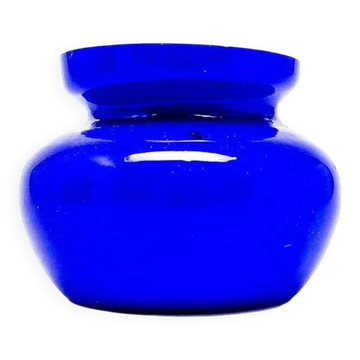 Postmodern vase, blue glass, Poland, 1970s