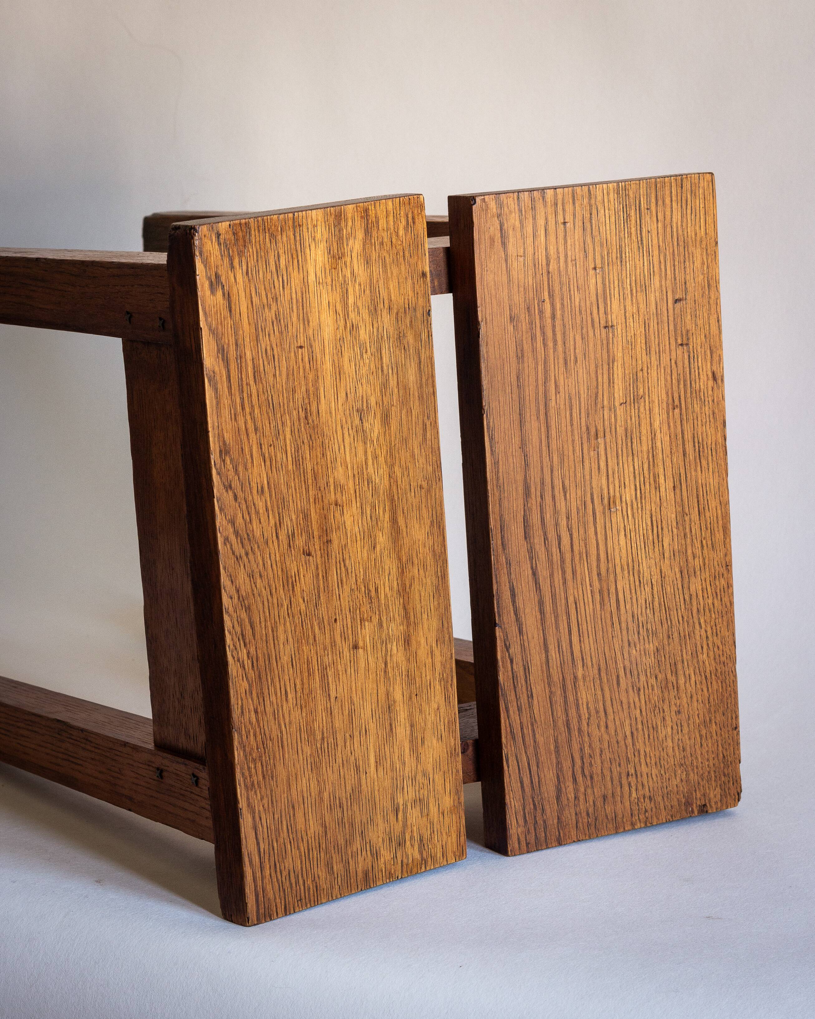 Wooden stool, reconstruction period, Anonymous craft work, 1950s