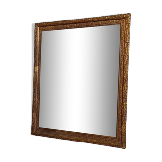 Mirror frame wood plaster gilded stucco