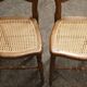 Pair of Louis Philippe walnut/Canage chairs