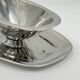 Saucière vintage en acier inoxydable avec plateau ovale intégré